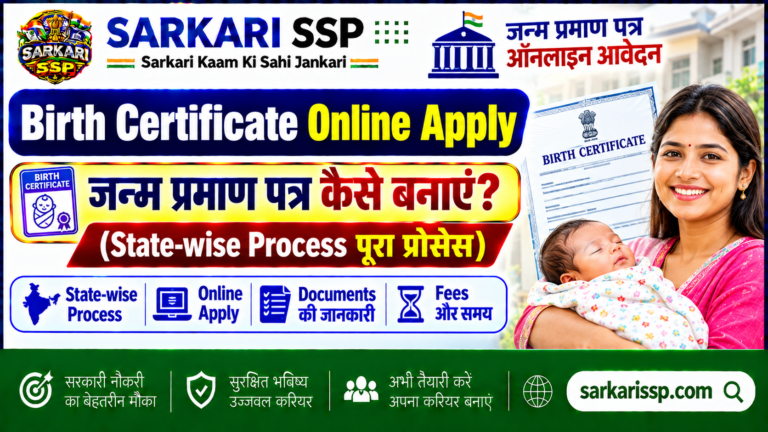 Birth Certificate Online Apply -sarkarissp