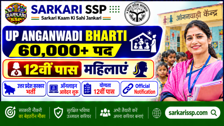 UP Anganwadi Bharti Online Form 2026 SarkariSSP
